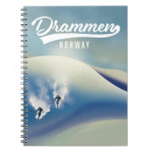 Drammen Norwegen Skiposter Notizblock (Vorderseite)