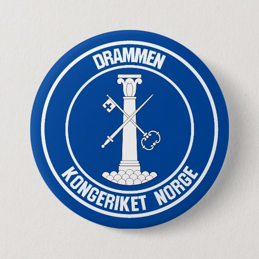 Drammen Round Emblem Button (Vorderseite)