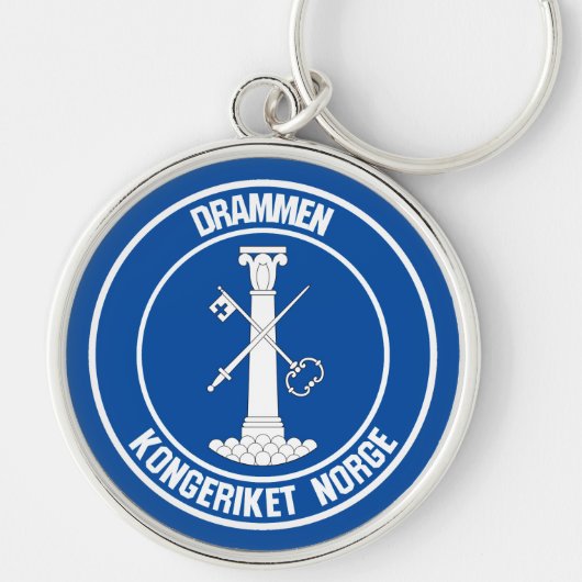 Drammen Round Emblem Schlüsselanhänger (Vorne)