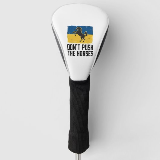 Dräng die Pferde nicht Vintage Pferd Golf Headcover (Vorderseite)