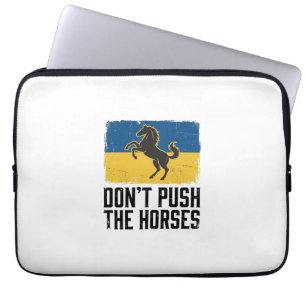 Dräng die Pferde nicht Vintage Pferd Laptopschutzhülle