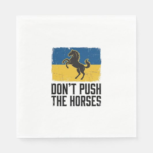 Dräng die Pferde nicht Vintage Pferd Serviette (Vorderseite)