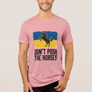 Dräng die Pferde nicht Vintage Pferd Tri-Blend Shirt