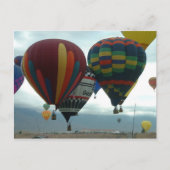 Dränge mich nicht! Ballon Postkarte (Vorderseite)