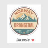 Drangedal, Norwegen Aufkleber (Blatt)