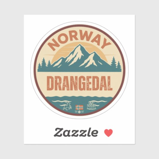 Drangedal, Norwegen Aufkleber (Blatt)