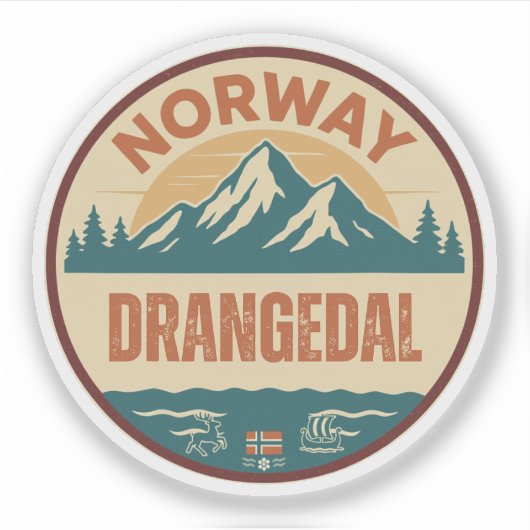Drangedal, Norwegen Aufkleber (Vorderseite)