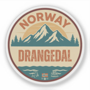 Drangedal, Norwegen Norway Aufkleber