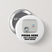 DRÄNGEN Sie HIER auf eine Mitteilung von Obama Button (Vorne & Hinten)