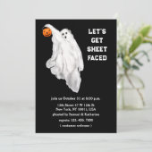 Drank Funny Adult Halloween Ghost Party Einladung (Stehend Vorderseite)