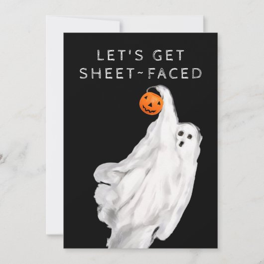 Drank Funny Adult Halloween Ghost Party Einladung (Vorderseite)