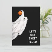 Drank Funny Adult Halloween Ghost Party Einladung (Stehend Vorderseite)