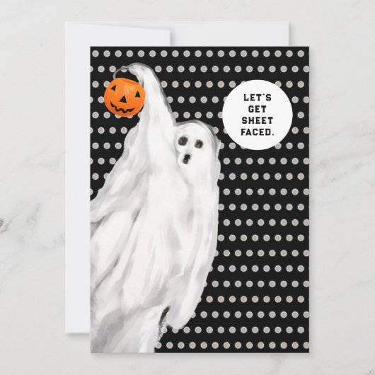 Drank Funny Adult Halloween Ghost Party Einladung (Vorderseite)