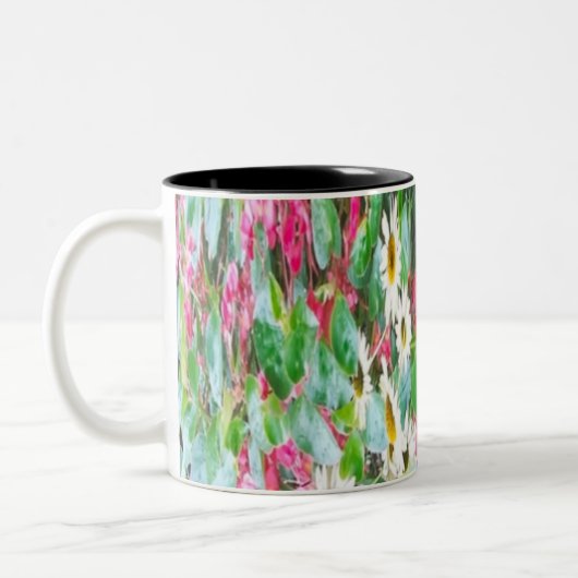 Drape of Flowers Zweifarbige Tasse (Links)