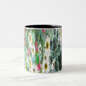 Drape of Flowers Zweifarbige Tasse (Mittel)
