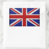 Drapeau Anglais d'Angleterre texturé Rechteckiger Aufkleber (Tasche)