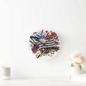 Drapeau Bretagne Breizh graffiti Breton graff Runde Wanduhr (Zuhause)