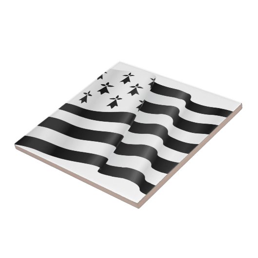 Drapeau Bretone (bretonische Flagge) Fliese (Seite)
