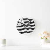 Drapeau Bretone (bretonische Flagge) Runde Wanduhr (Zuhause)