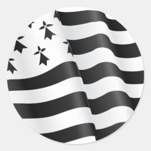 Drapeau Bretone (bretonische Flagge) Runder Aufkleber