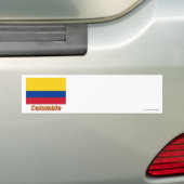Drapeau Colombie Avec le Nom en français Autoaufkleber (Auf Auto)