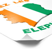 Drapeau Côte d'Ivoire Maillot de Pied Côte d'Ivoir Fotodruck (Ecke)