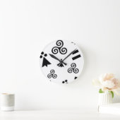 drapeau de Bretagne Runde Wanduhr (Zuhause)