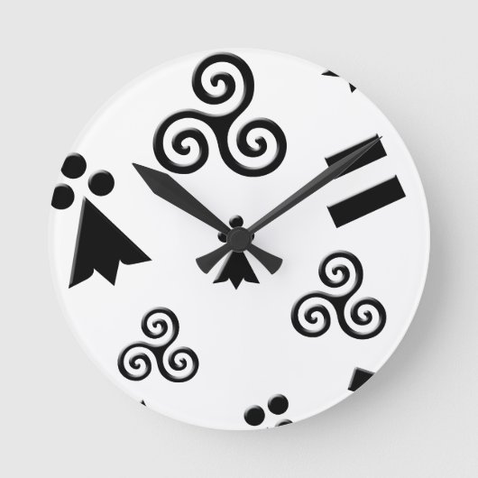 drapeau de Bretagne Runde Wanduhr (Vorderseite)