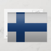 Drapeau de la Finlande. Postkarte (Vorne/Hinten)