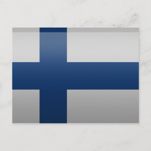 Drapeau de la Finlande. Postkarte