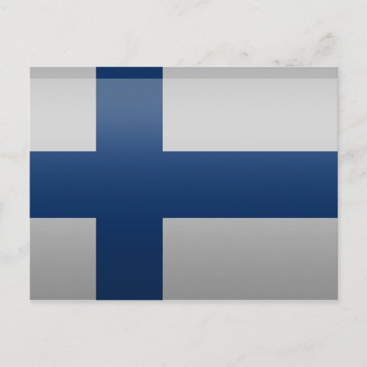 Drapeau de la Finlande. Postkarte (Vorderseite)