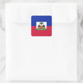 Drapeau d'Haïti - Flagge Haitis Quadratischer Aufkleber (Tasche)