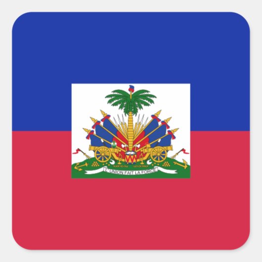 Drapeau d'Haïti - Flagge Haitis Quadratischer Aufkleber (Vorderseite)