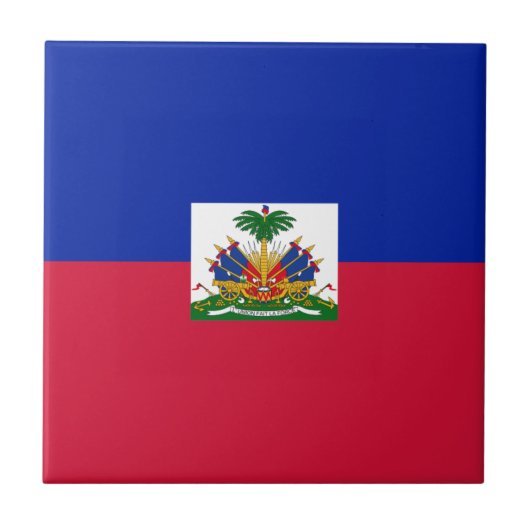 Drapeau d'Haïti - Flagge von Haiti Fliese (Vorderseite)