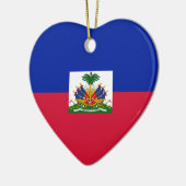Drapeau d'Haïti - Flagge von Haiti Keramik Ornament (Links)