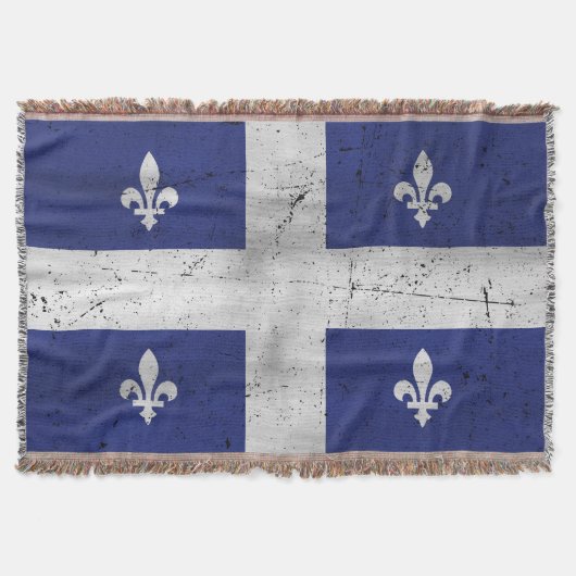 Drapeau du Québec style grunge érodé Decke (Vorderseite)