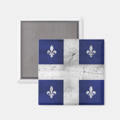Drapeau du Québec style grunge érodé Magnet (Vorderseite/Rückseite)