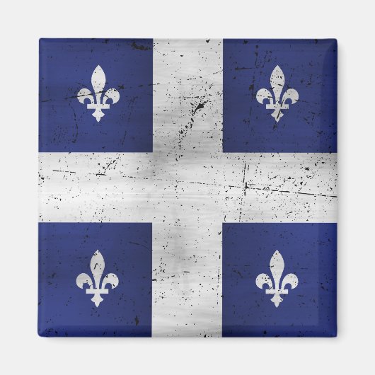 Drapeau du Québec style grunge érodé Magnet (Vorne)
