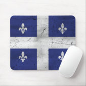 Drapeau du Québec style grunge érodé Mousepad (Mit Mouse)