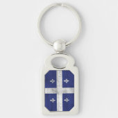 Drapeau du Québec style grunge érodé Schlüsselanhänger (Vorderseite)