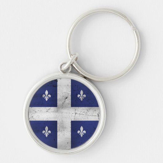 Drapeau du Québec style grunge érodé Schlüsselanhänger (Vorne)