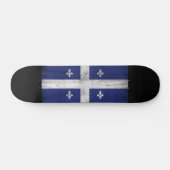 Drapeau du Québec style grunge érodé Skateboard (Horizontal)