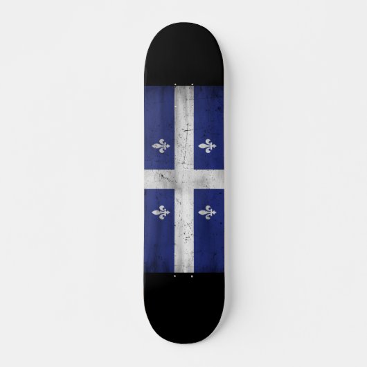 Drapeau du Québec style grunge érodé Skateboard (Vorne)