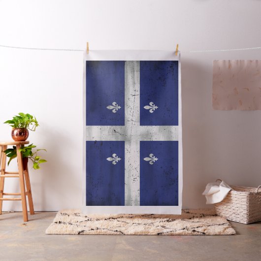 Drapeau du Québec style grunge érodé Stoff (Beispiel)