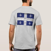 Drapeau du Québec style grunge érodé T-Shirt (Rückseite)