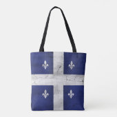 Drapeau du Québec style grunge érodé Tasche (Rückseite)