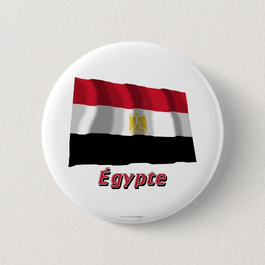 Drapeau Égypte Avec le Nom en français Button (Vorderseite)