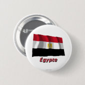 Drapeau Égypte Avec le Nom en français Button (Vorne & Hinten)