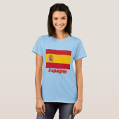 Drapeau Espagne avec le nom en français T-Shirt (Vorne ganz)