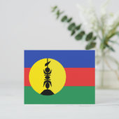 Drapeau Nouvelle-Calédonie - Flag Neukaledonien Postkarte (Stehend Vorderseite)